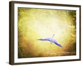 Blue Heron in the Light-Jai Johnson-Framed Giclee Print