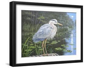 Blue Heron Moon-Bruce Dumas-Framed Giclee Print