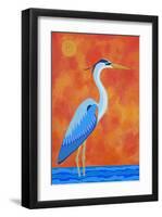 Blue Heron-Casey Craig-Framed Art Print