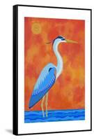 Blue Heron-Casey Craig-Framed Stretched Canvas