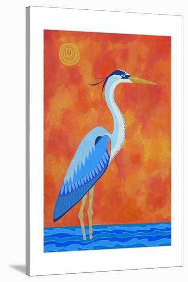 Blue Heron-Casey Craig-Stretched Canvas