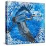 Blue Heron-Cecile Broz-Stretched Canvas