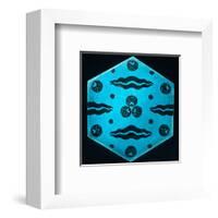 Blue Hexagonal Tile-Unknown 17th Century Syrian Artisan-Framed Art Print