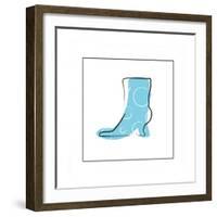 Blue High Heeled Boot-null-Framed Giclee Print