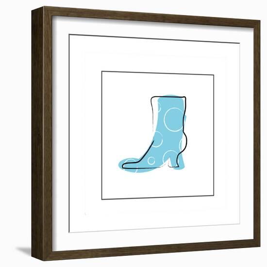 Blue High Heeled Boot-null-Framed Giclee Print