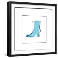 Blue High Heeled Boot-null-Framed Giclee Print