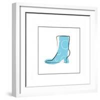 Blue High Heeled Boot-null-Framed Giclee Print