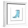 Blue High Heeled Boot-null-Framed Giclee Print