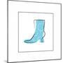 Blue High Heeled Boot-null-Mounted Giclee Print