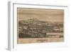 Blue Hill, Maine - Panoramic Map-Lantern Press-Framed Art Print