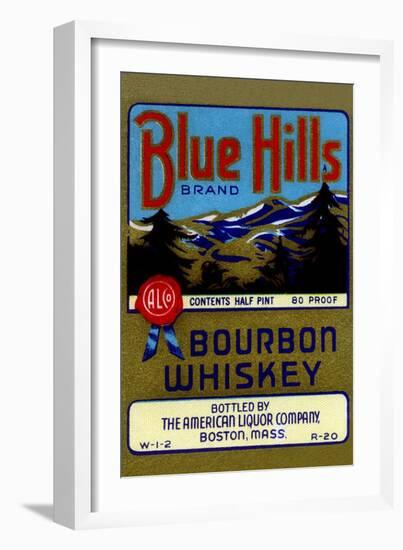 Blue Hills Bourbon Whiskey-null-Framed Art Print