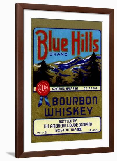 Blue Hills Bourbon Whiskey-null-Framed Art Print