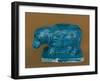 Blue Hippopotamus with Black Decoration, from Dra Aboul Naga, Middle Kingdom-Egyptian 11th Dynasty-Framed Giclee Print