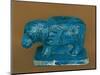 Blue Hippopotamus with Black Decoration, from Dra Aboul Naga, Middle Kingdom-Egyptian 11th Dynasty-Mounted Giclee Print