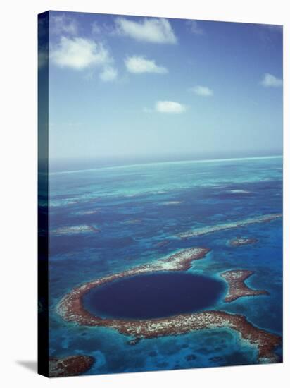 Blue Hole, Lighthouse Reef, Belize, Central America-Upperhall-Stretched Canvas