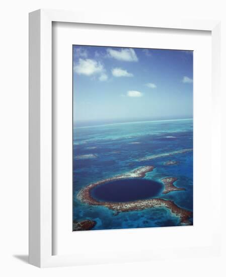 Blue Hole, Lighthouse Reef, Belize, Central America-Upperhall-Framed Photographic Print