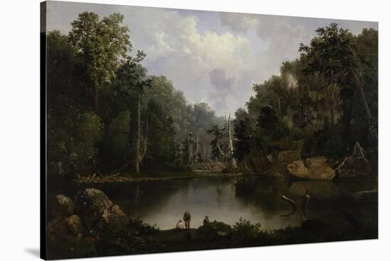 Blue Hole, Little Miami River, 1851-Robert Scott Duncanson-Stretched Canvas