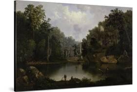 Blue Hole, Little Miami River, 1851-Robert Scott Duncanson-Stretched Canvas