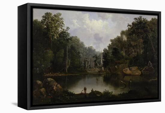 Blue Hole, Little Miami River, 1851-Robert Scott Duncanson-Framed Stretched Canvas