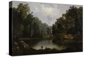 Blue Hole, Little Miami River, 1851-Robert Scott Duncanson-Stretched Canvas