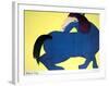 Blue Horse-Walasse Ting-Framed Art Print