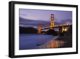 Blue Hour at Golden Gate Bridge, San Francisco California-Vincent James-Framed Premium Photographic Print