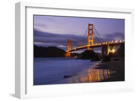 Blue Hour at Golden Gate Bridge, San Francisco California-Vincent James-Framed Photographic Print