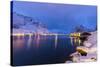 Blue Hour in the Small Bay of Reine-Roberto Moiola-Stretched Canvas