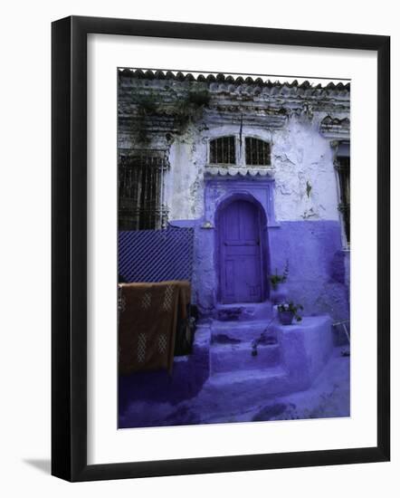 Blue House in Morocco-Michael Brown-Framed Photographic Print