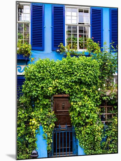 Blue House in Notting Hill - London - UK - England - United Kingdom - Europe-Philippe Hugonnard-Mounted Photographic Print