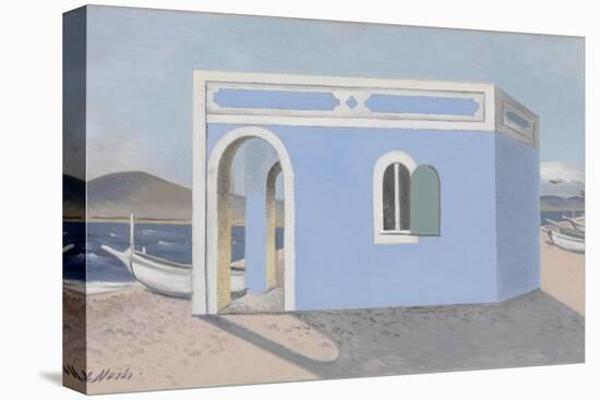 Blue House on the Shore-Paul Nash-Stretched Canvas