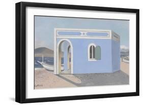 Blue House on the Shore-Paul Nash-Framed Giclee Print