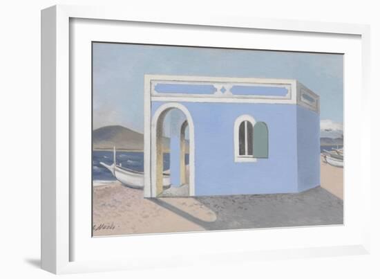 Blue House on the Shore-Paul Nash-Framed Giclee Print