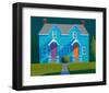 Blue House-Martha Pettigrew-Framed Art Print