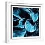 Blue Hue Leaves Two-Milli Villa-Framed Art Print