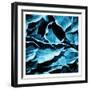 Blue Hue Leaves-Milli Villa-Framed Art Print