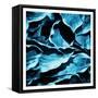 Blue Hue Leaves-Milli Villa-Framed Stretched Canvas