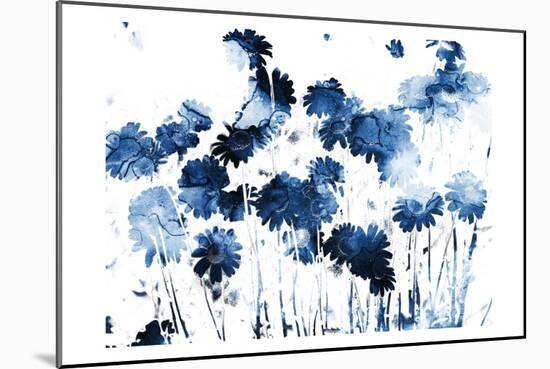 Blue Hues Flowers-Milli Villa-Mounted Art Print