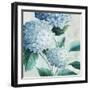 Blue Hydrangea Blooms I-Alex Black-Framed Art Print