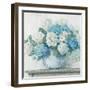 Blue Hydrangea Cottage Crop-Carol Rowan-Framed Art Print