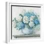 Blue Hydrangea Cottage Crop-Carol Rowan-Framed Art Print