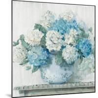 Blue Hydrangea Cottage Crop-Carol Rowan-Mounted Art Print