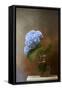 Blue Hydrangea in a Vase-Jai Johnson-Framed Stretched Canvas