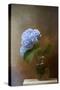 Blue Hydrangea in a Vase-Jai Johnson-Stretched Canvas