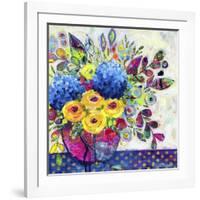 Blue Hydrangeas-Vicki McArdle Art-Framed Giclee Print