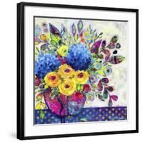 Blue Hydrangeas-Vicki McArdle Art-Framed Giclee Print