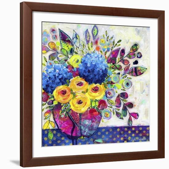 Blue Hydrangeas-Vicki McArdle Art-Framed Giclee Print