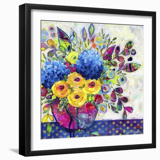 Blue Hydrangeas-Vicki McArdle Art-Framed Giclee Print