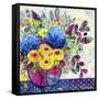 Blue Hydrangeas-Vicki McArdle Art-Framed Stretched Canvas