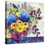 Blue Hydrangeas-Vicki McArdle Art-Stretched Canvas